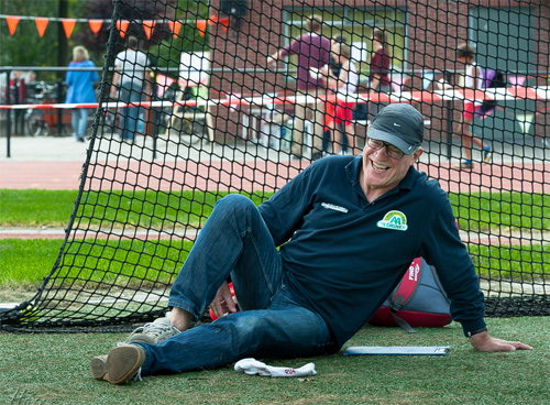 Robin's werk als wedstrijdleider bij de clubkampioenschappen 2013 zit er op (foto: Boy Hazes)