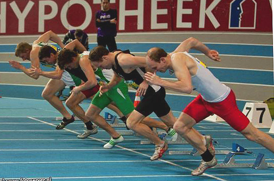 60m start Theo Danes op NK meerkamp indoor 2012